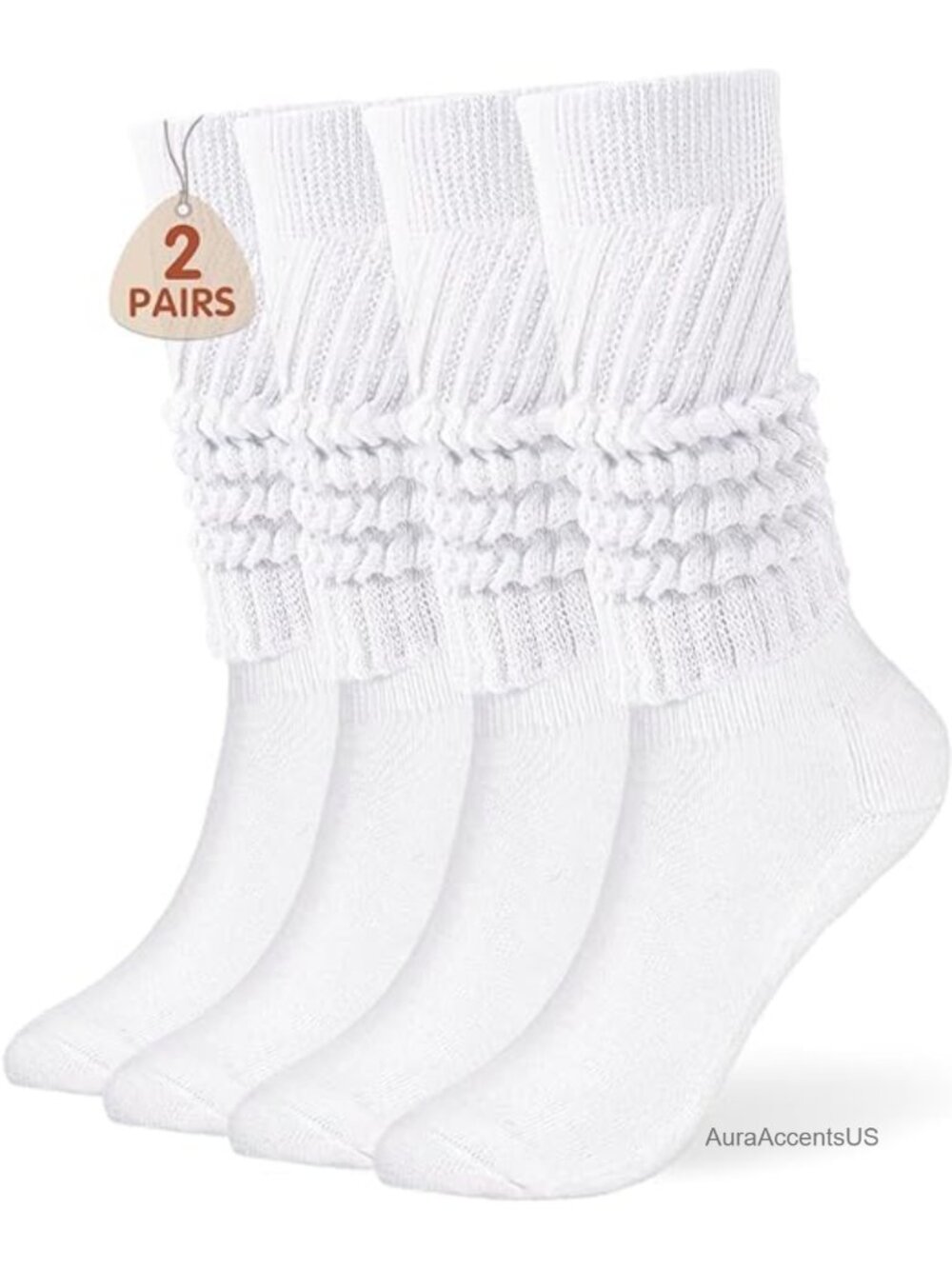 Women's Slouch Socks Extra Long Chunky Scrunch Knee High Knit Leg Warmers